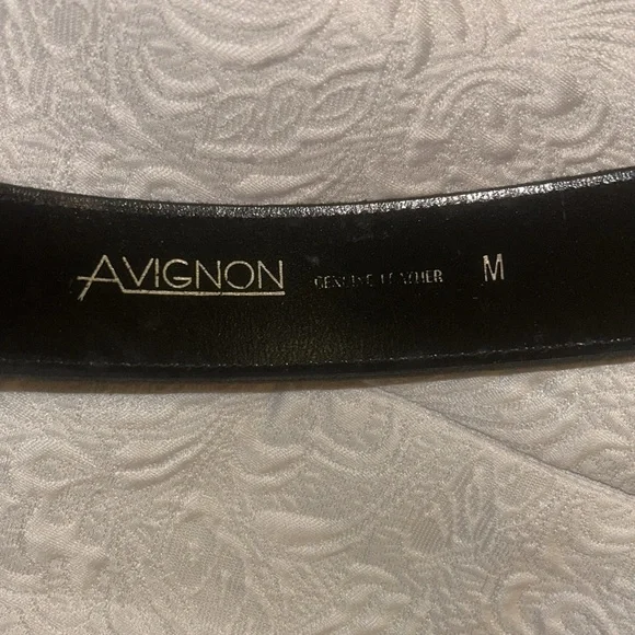 Gorgeous Avignon genuine leather black belt with leopard. Tiger?? buckle. Avignon Belts for Women | The RealReal main image 4